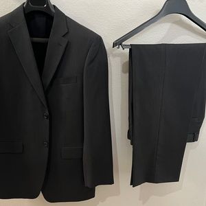 Apt 9 Modern Fit 100% Wool 38R Black Pin Stripe Suit